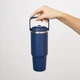 Термокружка вакуумная Portobello Montana, 880 мл, синяя - фото № 12