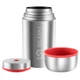 Термос для еды стальной Relaxika 1000, серебристый / красный - фото № 4