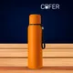 Термос с датчиком температуры Cofer S-travel New, soft touch, 750 мл, оранжевый - фото № 5