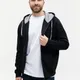 Толстовка мужская с капюшоном на молнии Stan 17, 280 гр/м2, черная - фото № 7