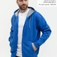 Толстовка мужская с капюшоном на молнии Stan 17, 280 гр/м2, синяя - фото № 4