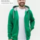 Толстовка мужская с капюшоном на молнии Stan 17, 280 гр/м2, зеленая - фото № 2