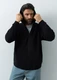 Толстовка Oversize Zip, 320 гр/м2, черная - фото № 3