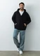 Толстовка Oversize Zip, 320 гр/м2, черная - фото № 4