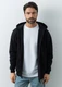 Толстовка Oversize Zip, 320 гр/м2, черная - фото № 6