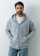 Толстовка Oversize Zip, 320 гр/м2, серая - фото № 5