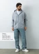 Толстовка Oversize Zip, 320 гр/м2, серая - фото № 10