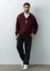 Толстовка с капюшоном футер без начеса Stan Oversize Zip, 240 гр/м2, бордовая - фото № 10