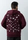 Толстовка с капюшоном футер без начеса Stan Oversize Zip, 240 гр/м2, бордовая - фото № 11