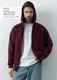 Толстовка с капюшоном футер без начеса Stan Oversize Zip, 240 гр/м2, бордовая - фото № 16
