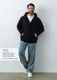 Толстовка с капюшоном футер без начеса Stan Oversize Zip, 240 гр/м2, черная - фото № 13