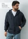 Толстовка с капюшоном футер без начеса Stan Oversize Zip, 240 гр/м2, темно-серая - фото № 14