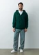 Толстовка с капюшоном футер без начеса Stan Oversize Zip, 240 гр/м2, темно-зеленая - фото № 9