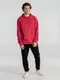 Толстовка с капюшоном унисекс B&C Hoodie, красный меланж - фото № 9