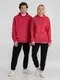 Толстовка с капюшоном унисекс B&C Hoodie, красный меланж - фото № 17