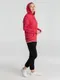 Толстовка с капюшоном унисекс B&C Hoodie, красный меланж - фото № 15