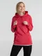 Толстовка с капюшоном унисекс B&C Hoodie, красный меланж - фото № 11