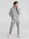 Толстовка с капюшоном унисекс B&C Hoodie, серый меланж - фото № 9