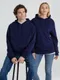 Толстовка с капюшоном унисекс B&C Hoodie, темно-синяя - фото № 16
