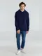 Толстовка с капюшоном унисекс B&C Hoodie, темно-синяя - фото № 13