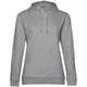 Толстовка с капюшоном женская B&C Hoodie, серый меланж - фото № 1