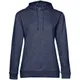 Толстовка с капюшоном женская B&C Hoodie, синий меланж - фото № 1
