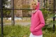 Толстовка с капюшоном женская B&C Hoodie, синий меланж - фото № 5