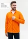 Толстовка унисекс на молнии микрофлис Stan 21, оранжевая - фото № 4