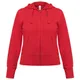 Толстовка женская B&C Hooded Full Zip, красная - фото № 1