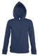 Толстовка на молнии с капюшоном женская Sol's Seven Women, темно-синяя - фото № 1