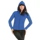 Толстовка на молнии женская B&C Hooded Full Zip women, синяя - фото № 2