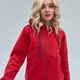 Толстовка женская с капюшоном на молнии Stan 19, 320 гр/м2, красная - фото № 4
