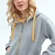 Толстовка женская с капюшоном на молнии Stan 19, 320 гр/м2,  серая - фото № 6