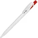 Ручка шариковая пластиковая Lecce Pen Twin White, белая / темно-красная - фото № 1