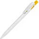 Ручка шариковая пластиковая Lecce Pen Twin White, белая / темно-желтая - фото № 1