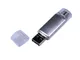 Флешка USB 2.0/micro USB на 32 Гб, металлик - фото № 2