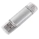 USB flash-карта металлическая Assorti OTG Type-C, 16 Гб, серебристая - фото № 5