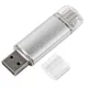USB flash-карта металлическая Assorti OTG Type-C, 16 Гб, серебристая - фото № 2