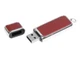USB-флешка металлическая на 16 Гб, хром/коричневый - фото № 2