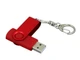 USB-флешка промо на 64 Гб с поворотным механизмом и однотонным металлическим клипом, красный - фото № 3