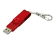 USB-флешка промо на 64 Гб с поворотным механизмом и однотонным металлическим клипом, красный - фото № 2