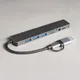 USB-хаб алюминиевый Bizzon Root 8 в 1, серый - фото № 6