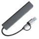 USB-хаб алюминиевый Bizzon Root 8 в 1, серый - фото № 1