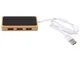 USB хаб с подсветкой лого Reedia S5, черный / бежевый - фото № 3