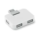 Разветвитель USB на 4 порта прямоугольный, белый - фото № 1