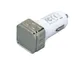 Устройство зарядное автомобильное на 2 USB-порта, белое / серебристое - фото № 1