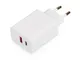 Устройство зарядное сетевое c выходами USB-A и USB-C и быстрой зарядкой QC/PD Evolt Recharger Pro, 30 Вт, белое - фото № 1