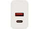 Устройство зарядное сетевое c выходами USB-A и USB-C и быстрой зарядкой QC/PD Evolt Recharger Pro, 30 Вт, белое - фото № 3