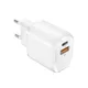 Устройство зарядное сетевое Olmio Type-C + USB 20W, белое - фото № 5