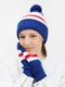Варежки Teplo Winwear, темно-синие / красные - фото № 6